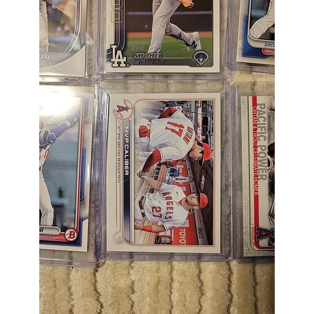 Shohei Ohtani Baseball Card Lot of 6 Cards Los Angeles Angels Dodgers Topps - Picture 6 of 9